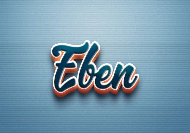 Free photo of Cursive Name DP: Eben