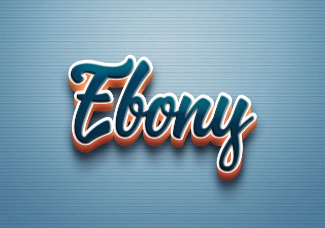 Free photo of Cursive Name DP: Ebony