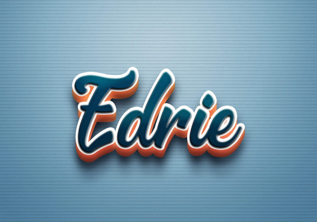 Free photo of Cursive Name DP: Edrie