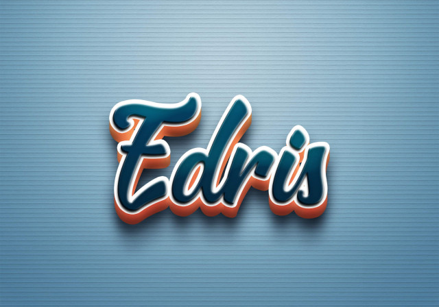 Free photo of Cursive Name DP: Edris
