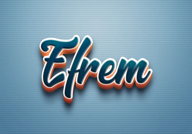 Free photo of Cursive Name DP: Efrem