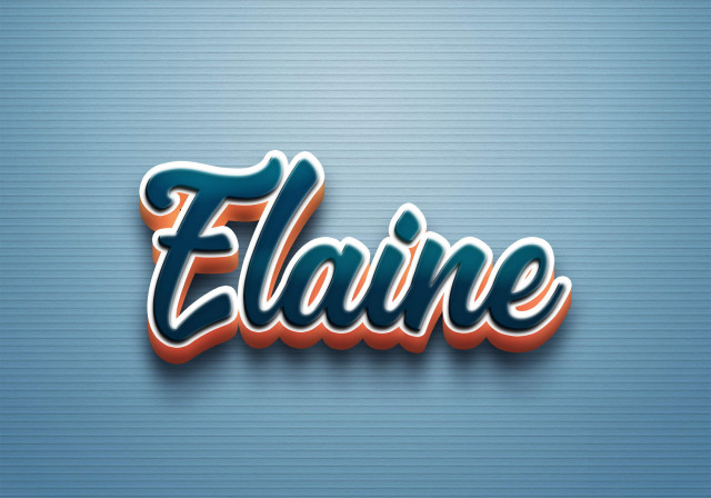 Free photo of Cursive Name DP: Elaine