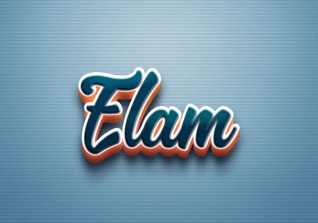 Free photo of Cursive Name DP: Elam