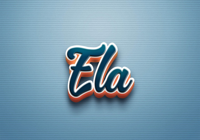 Free photo of Cursive Name DP: Ela