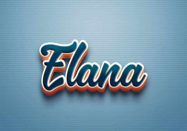 Free photo of Cursive Name DP: Elana