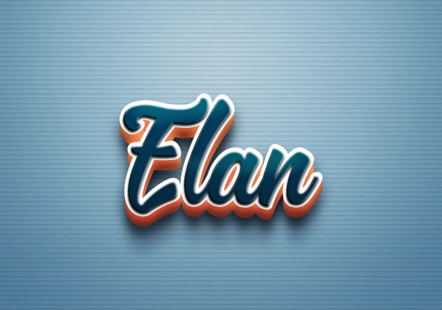 Free photo of Cursive Name DP: Elan