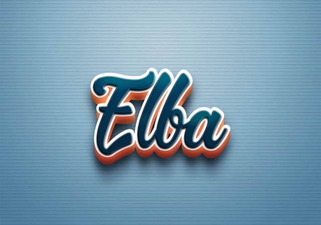 Free photo of Cursive Name DP: Elba