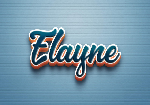 Free photo of Cursive Name DP: Elayne