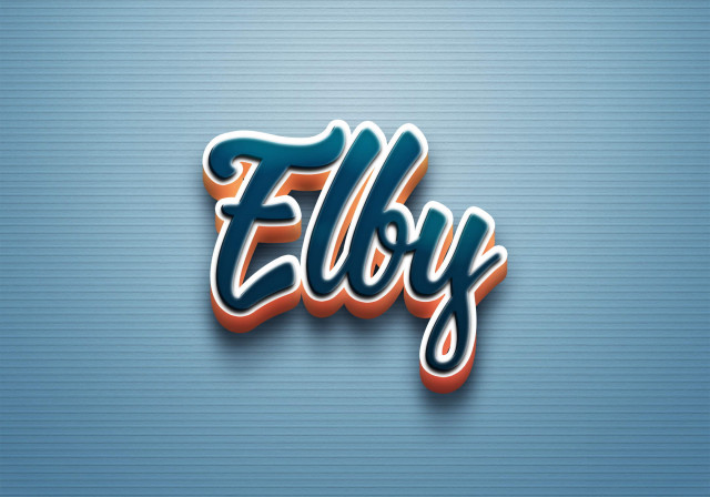 Free photo of Cursive Name DP: Elby