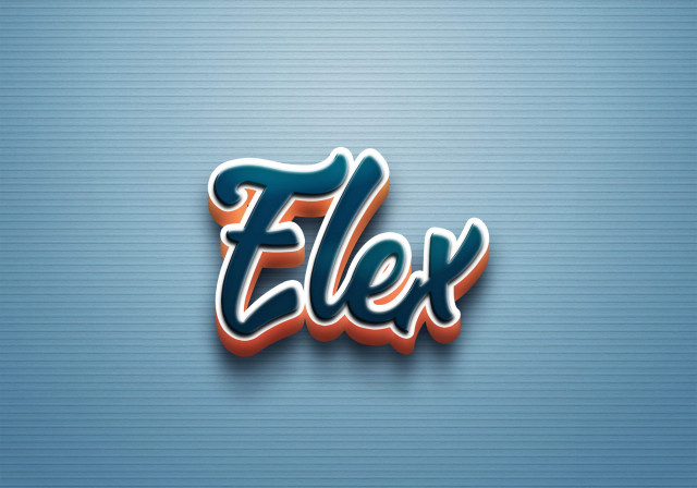 Free photo of Cursive Name DP: Elex