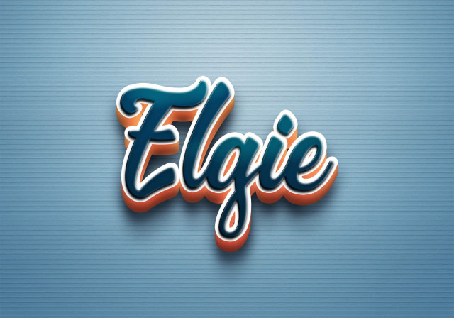 Free photo of Cursive Name DP: Elgie