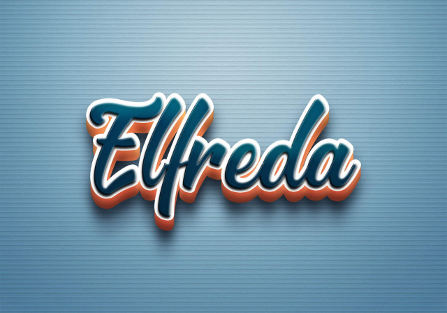 Free photo of Cursive Name DP: Elfreda