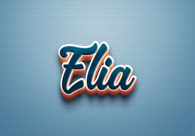 Free photo of Cursive Name DP: Elia