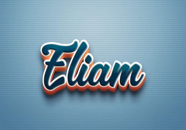 Free photo of Cursive Name DP: Eliam