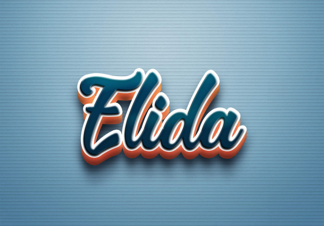 Free photo of Cursive Name DP: Elida