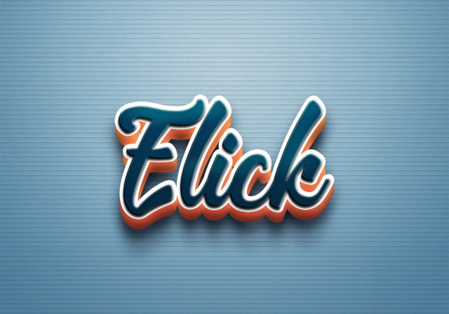 Free photo of Cursive Name DP: Elick