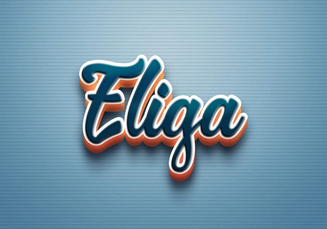 Free photo of Cursive Name DP: Eliga