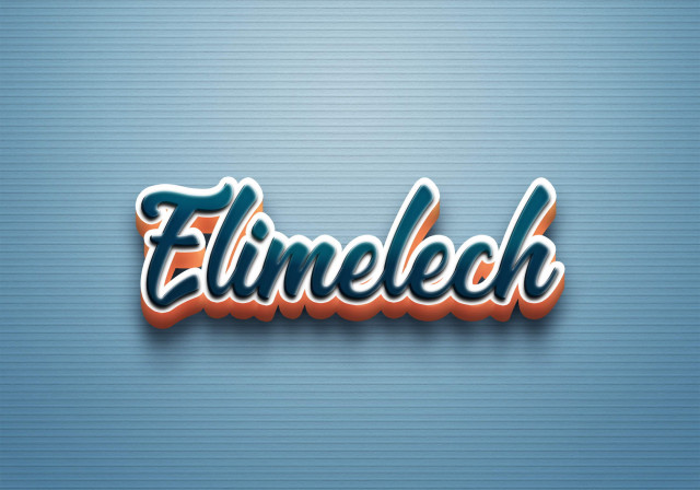 Free photo of Cursive Name DP: Elimelech