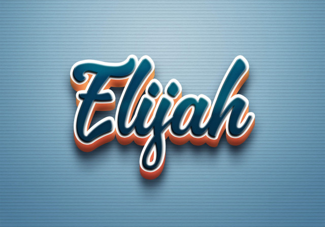 Free photo of Cursive Name DP: Elijah