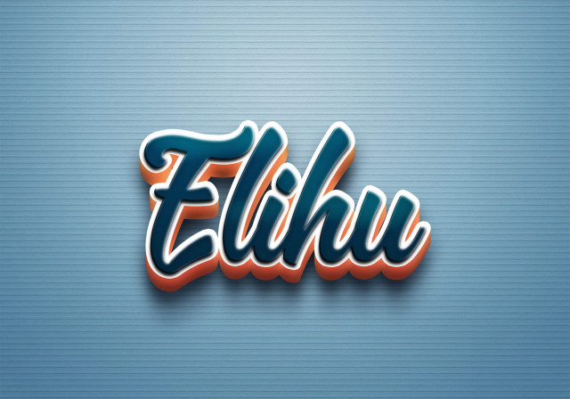 Free photo of Cursive Name DP: Elihu