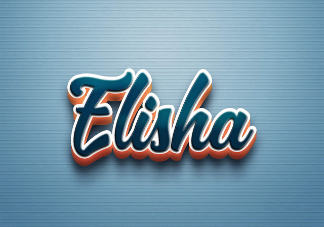 Free photo of Cursive Name DP: Elisha