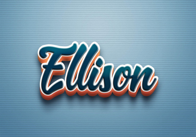 Free photo of Cursive Name DP: Ellison