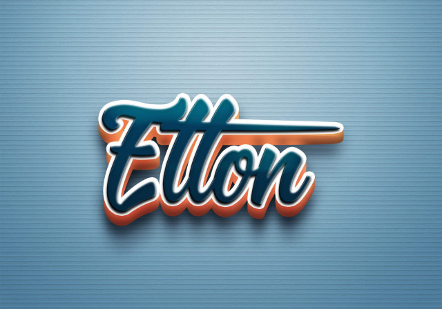 Free photo of Cursive Name DP: Elton