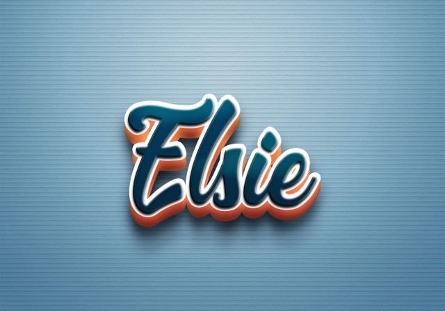 Free photo of Cursive Name DP: Elsie