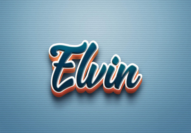 Free photo of Cursive Name DP: Elvin