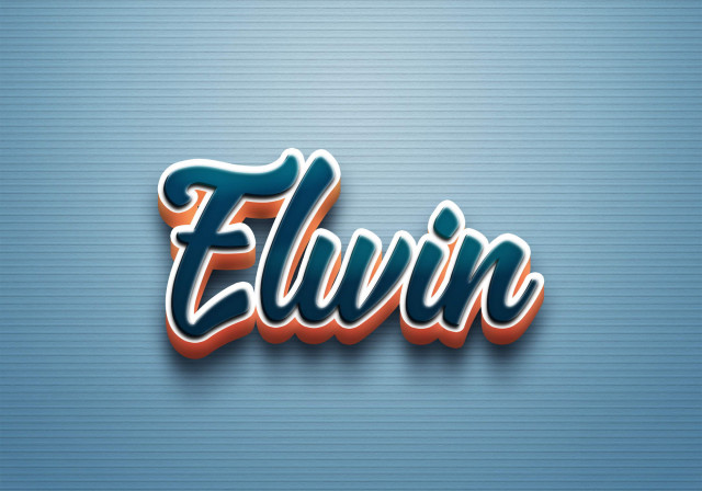Free photo of Cursive Name DP: Elwin