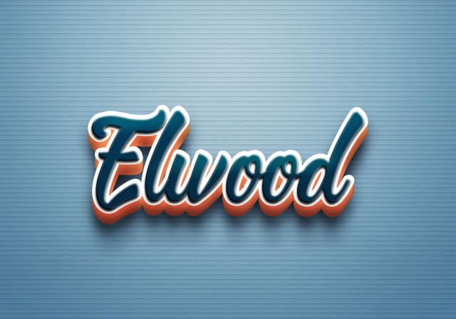 Free photo of Cursive Name DP: Elwood