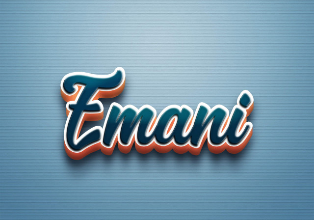 Free photo of Cursive Name DP: Emani