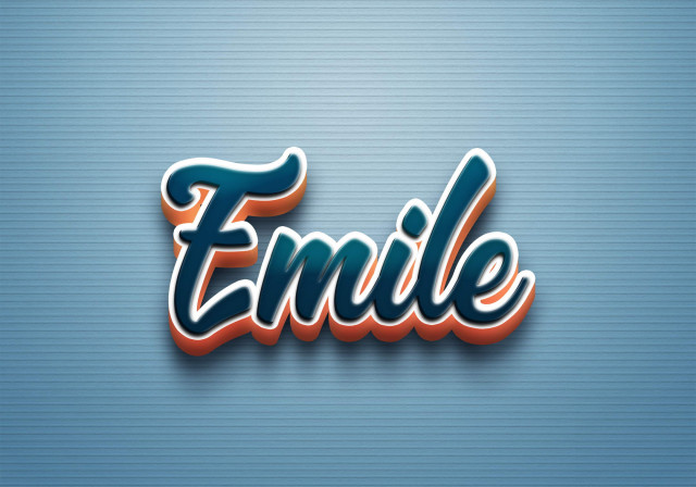 Free photo of Cursive Name DP: Emile