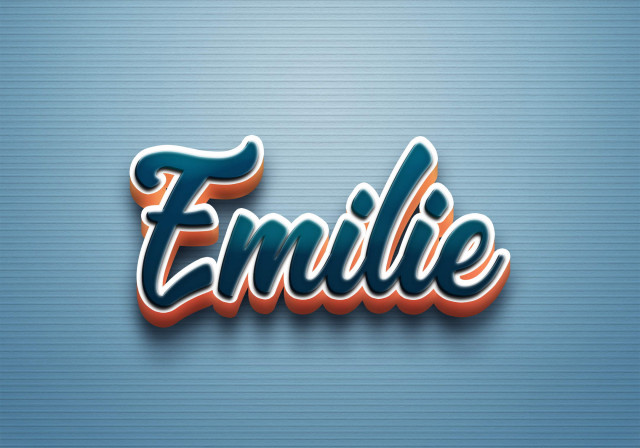 Free photo of Cursive Name DP: Emilie