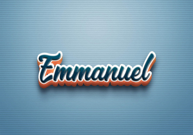 Free photo of Cursive Name DP: Emmanuel