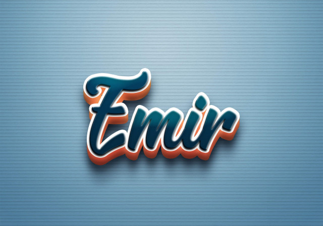 Free photo of Cursive Name DP: Emir