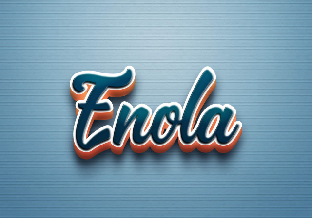 Free photo of Cursive Name DP: Enola