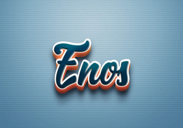 Free photo of Cursive Name DP: Enos