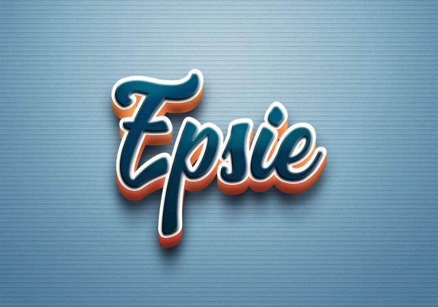 Free photo of Cursive Name DP: Epsie