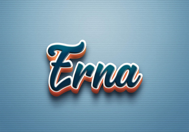 Free photo of Cursive Name DP: Erna
