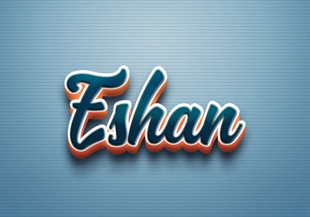Free photo of Cursive Name DP: Eshan