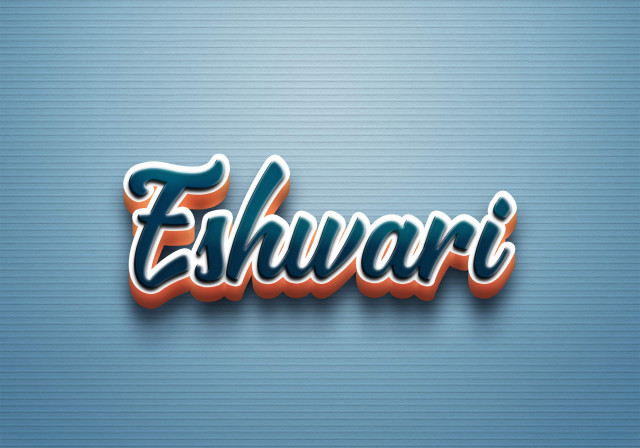 Free photo of Cursive Name DP: Eshwari