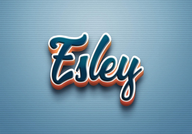 Free photo of Cursive Name DP: Esley