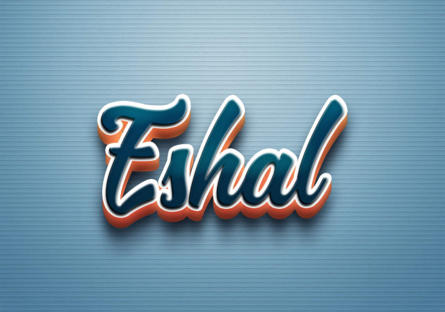 Free photo of Cursive Name DP: Eshal