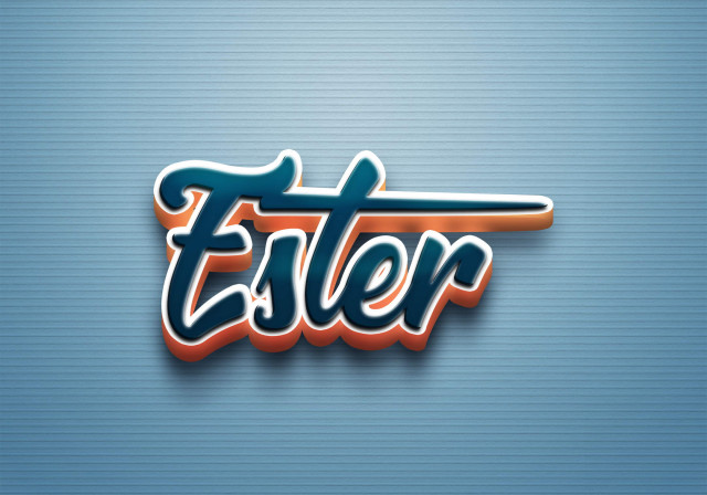 Free photo of Cursive Name DP: Ester