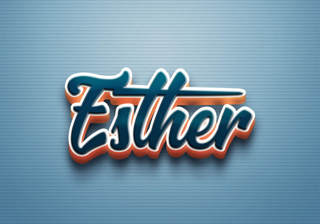 Free photo of Cursive Name DP: Esther