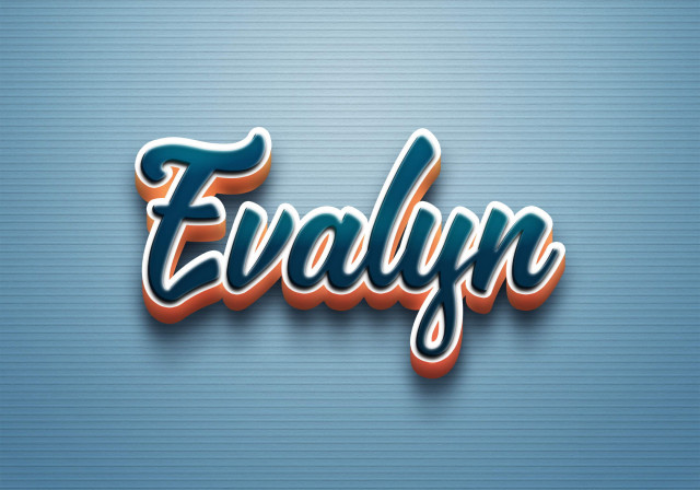 Free photo of Cursive Name DP: Evalyn