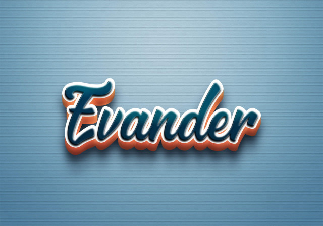 Free photo of Cursive Name DP: Evander