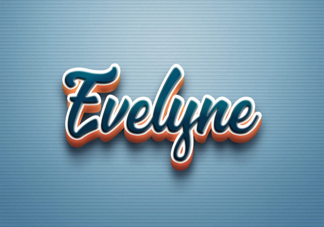 Free photo of Cursive Name DP: Evelyne