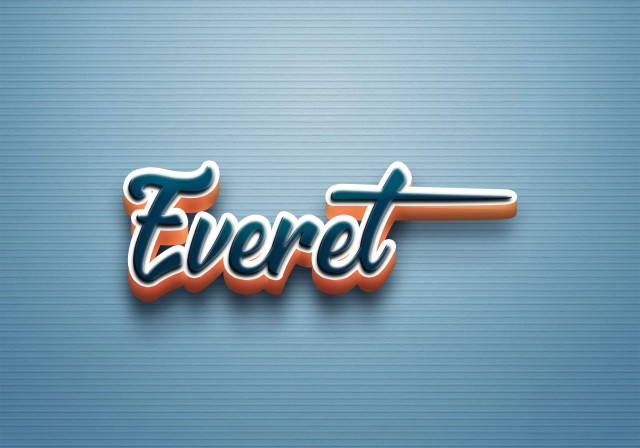 Free photo of Cursive Name DP: Everet